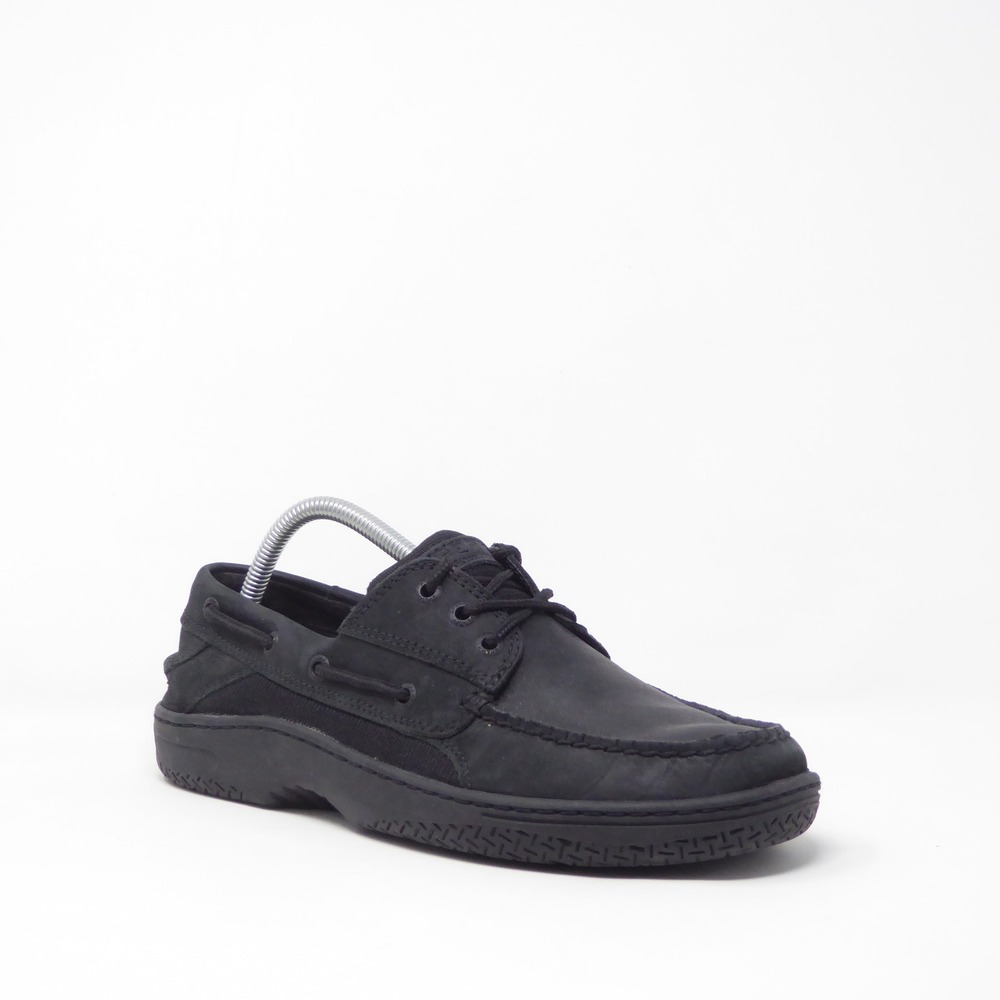 Sperry Mens Boat Shoes Black Billfish 3-Eye Leather STS24997 Size 9.5